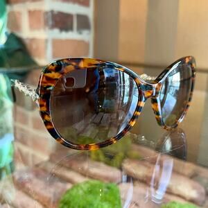 TIFFANY & CO. TF4053-B Tortoise Crystal Sunglasses